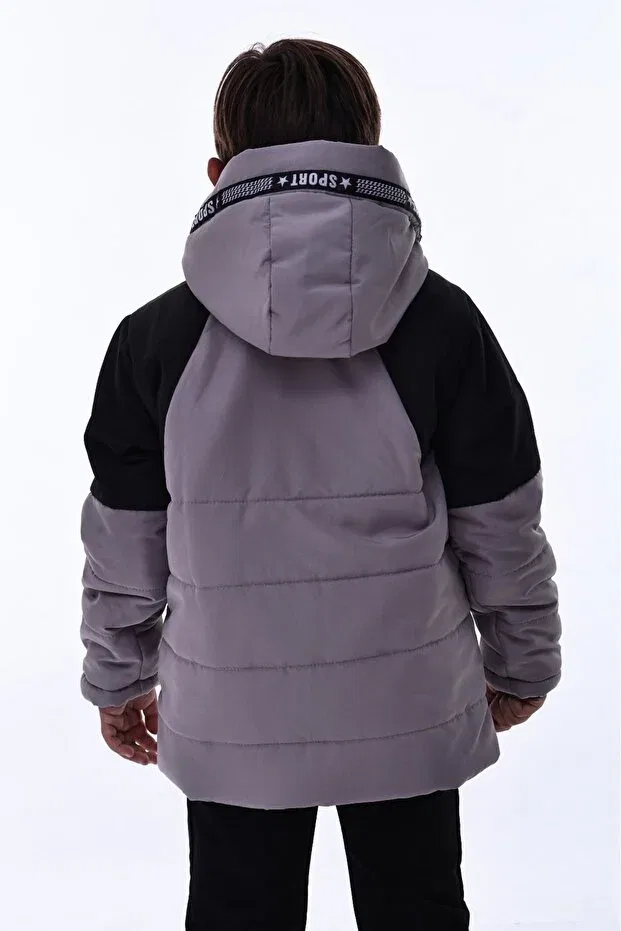 Детское пальто для девочек с капюшоном Öfi Kids, Gray — фото 2