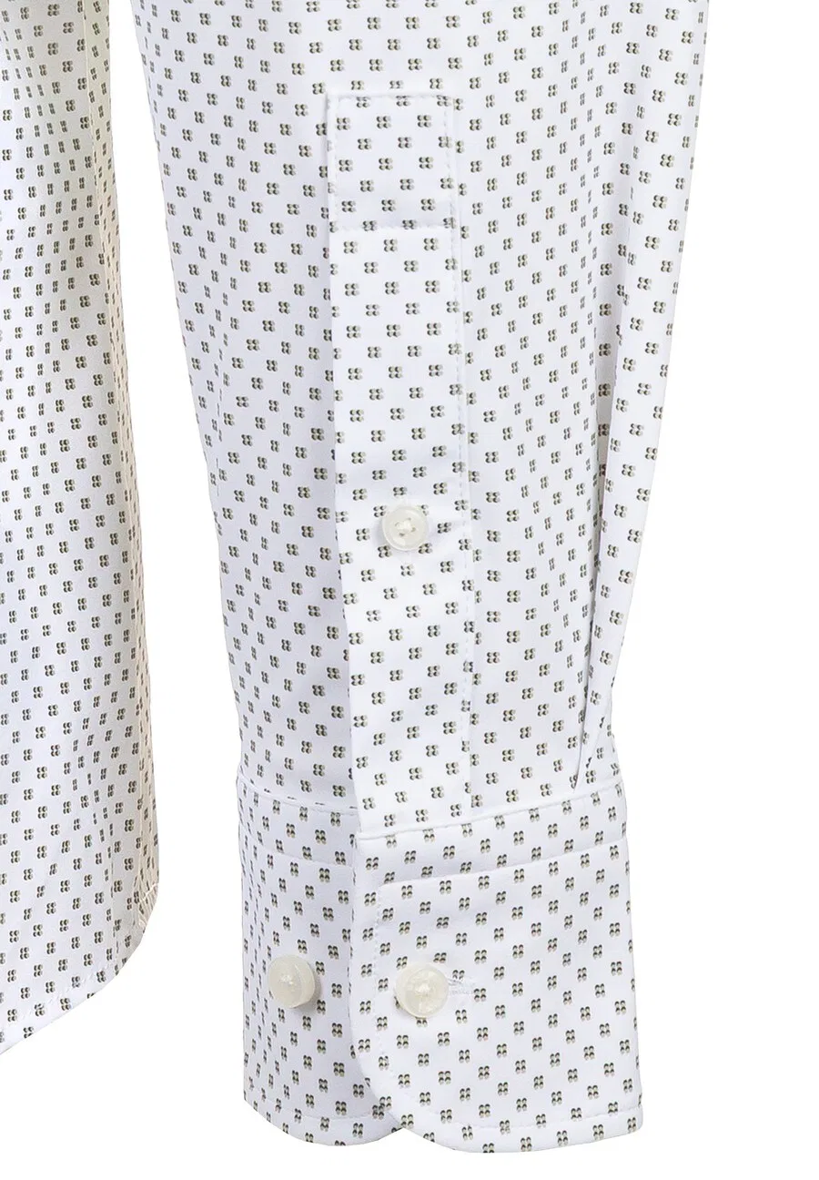 Рубашка BOSS Slim fit Button Up Shirt 'Hank' белого цвета — фото 3