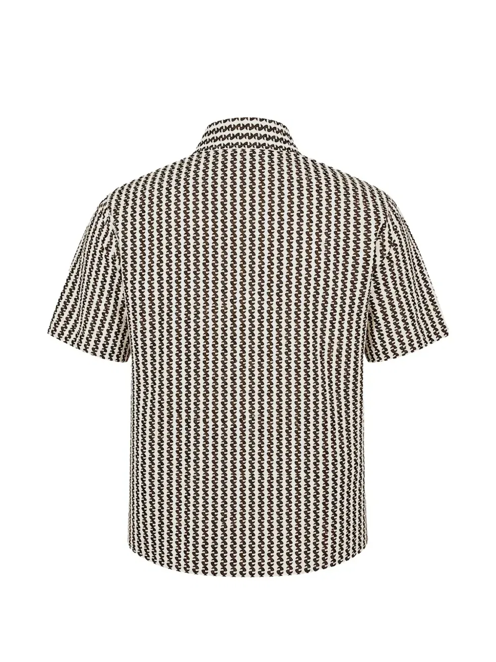 Рубашка с короткими рукавами и геометричным узором DOLCE & GABBANA, белый — фото 2