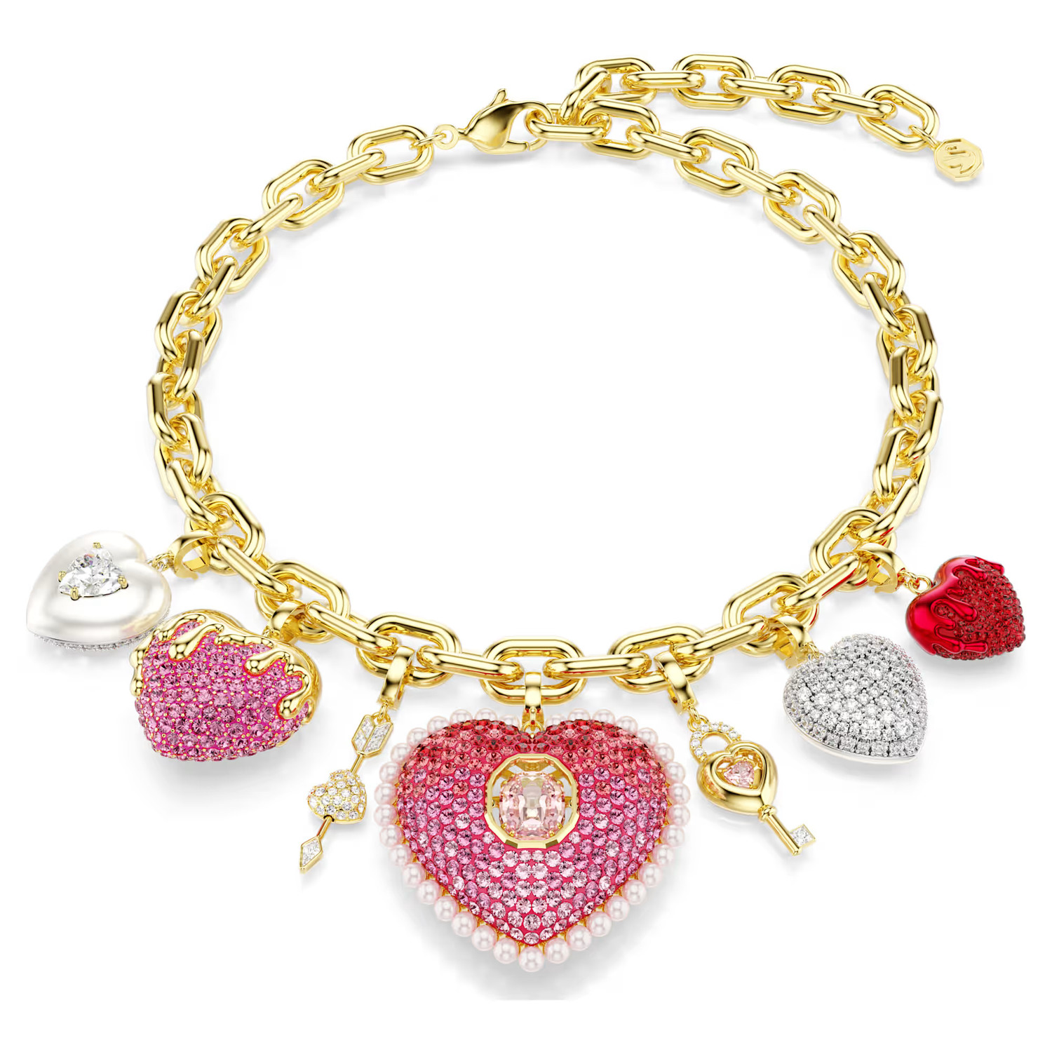 

Колье Swarovski Idyllia Mixed Cuts, Heart, Key, мультиколор/с позолотой, Розовый, Колье Swarovski Idyllia Mixed Cuts, Heart, Key, мультиколор/с позолотой