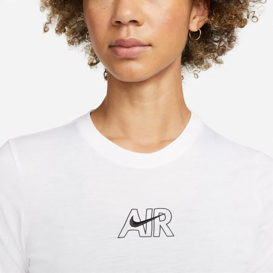 Женская футболка с принтом Nike Sportswear Air Crop, Белый — фото 2