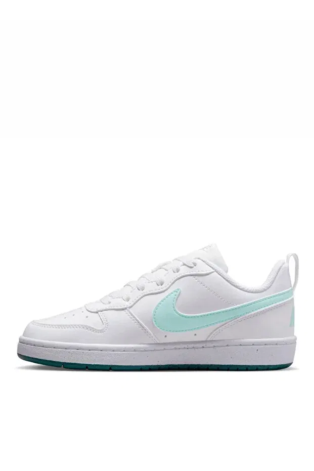 Детские кроссовки для девочек шнурки Court Borough Low GS Nike, White — фото 2