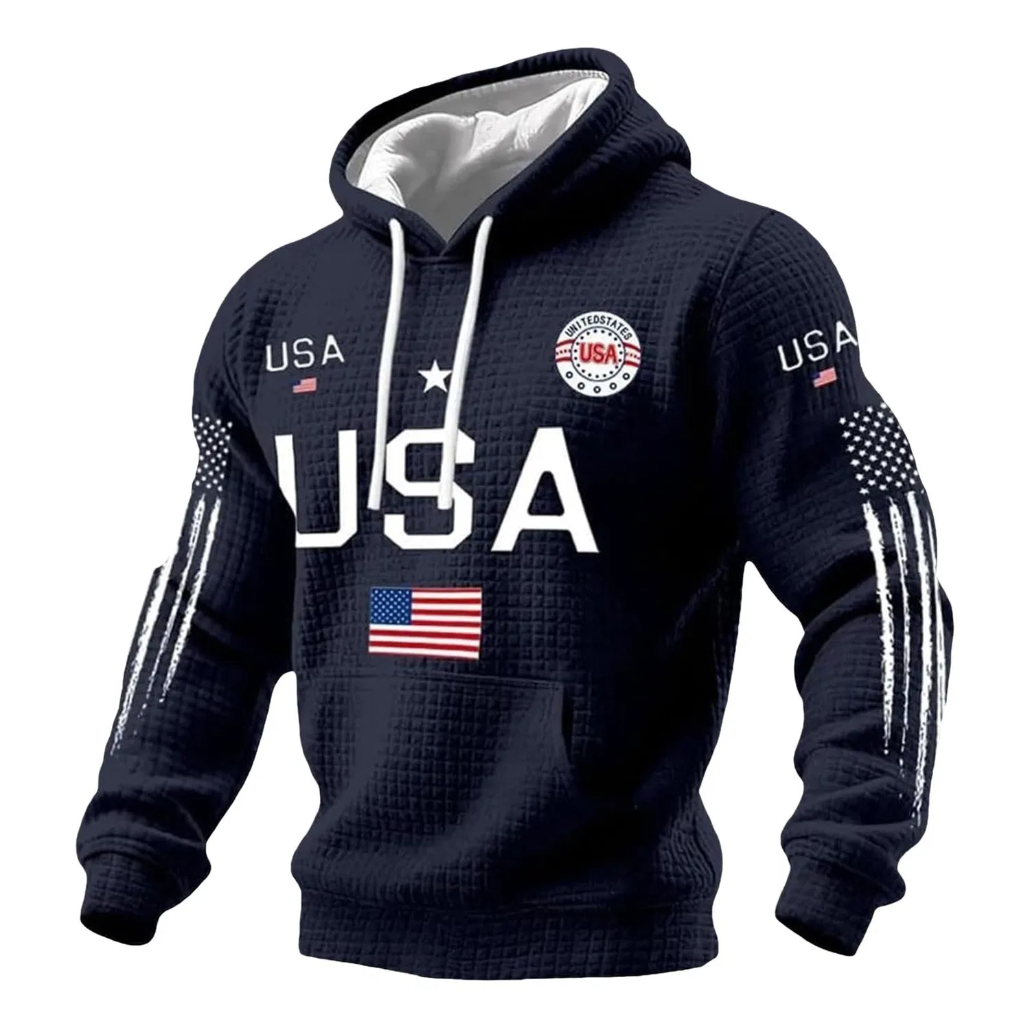 Мужской худи с длинным рукавом с принтом 250 Anniversary USA, Z11 Navy Blue