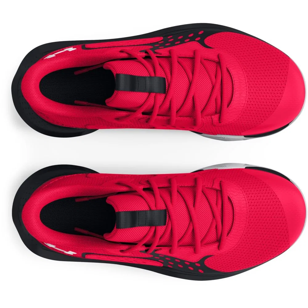 Детские баскетбольные кроссовки для мальчиков с версией Jet '23 Under Armour, Red Black White — фото 4
