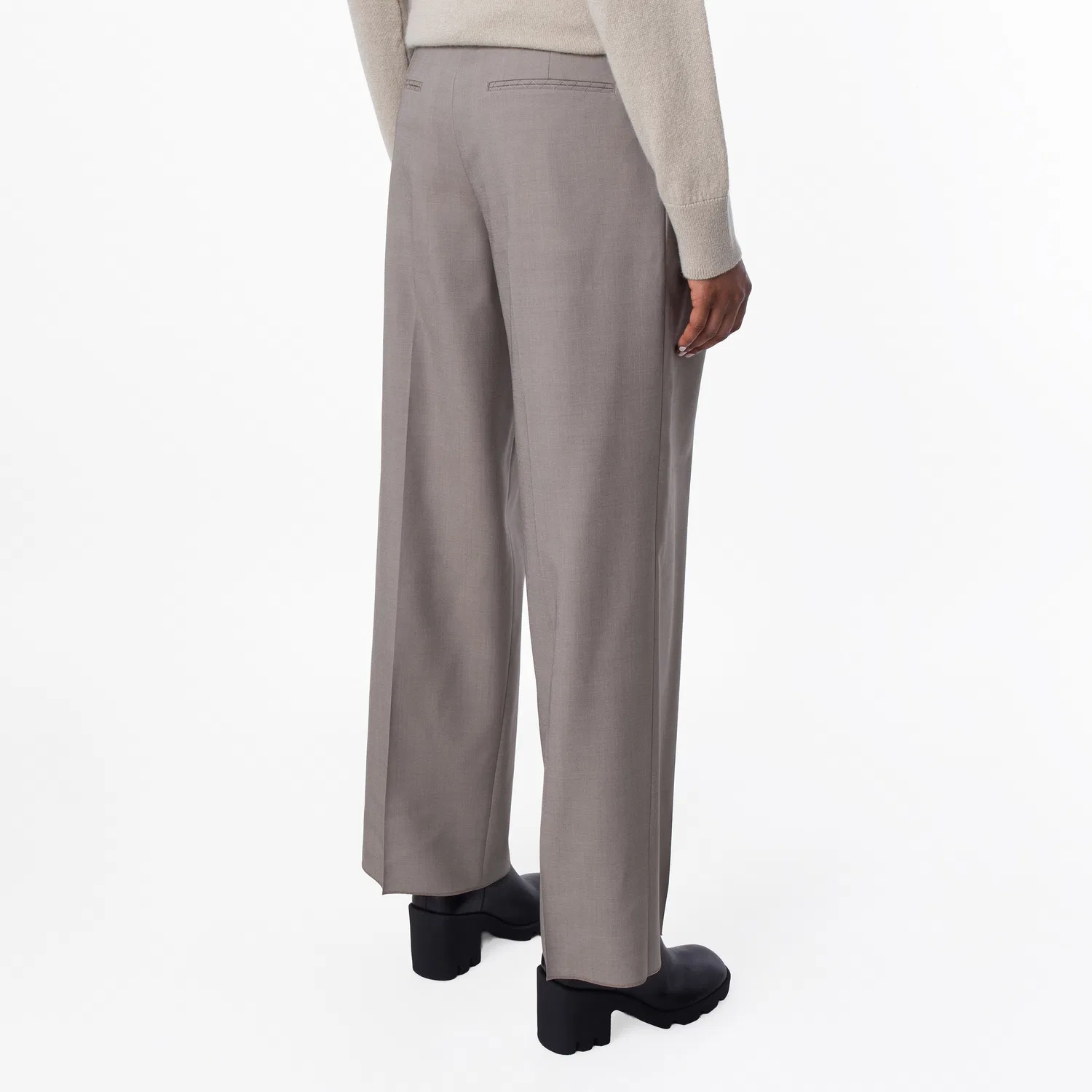 Брюки классические из шерсти Tailored Wool Trousers Burberry, Wax — фото 4
