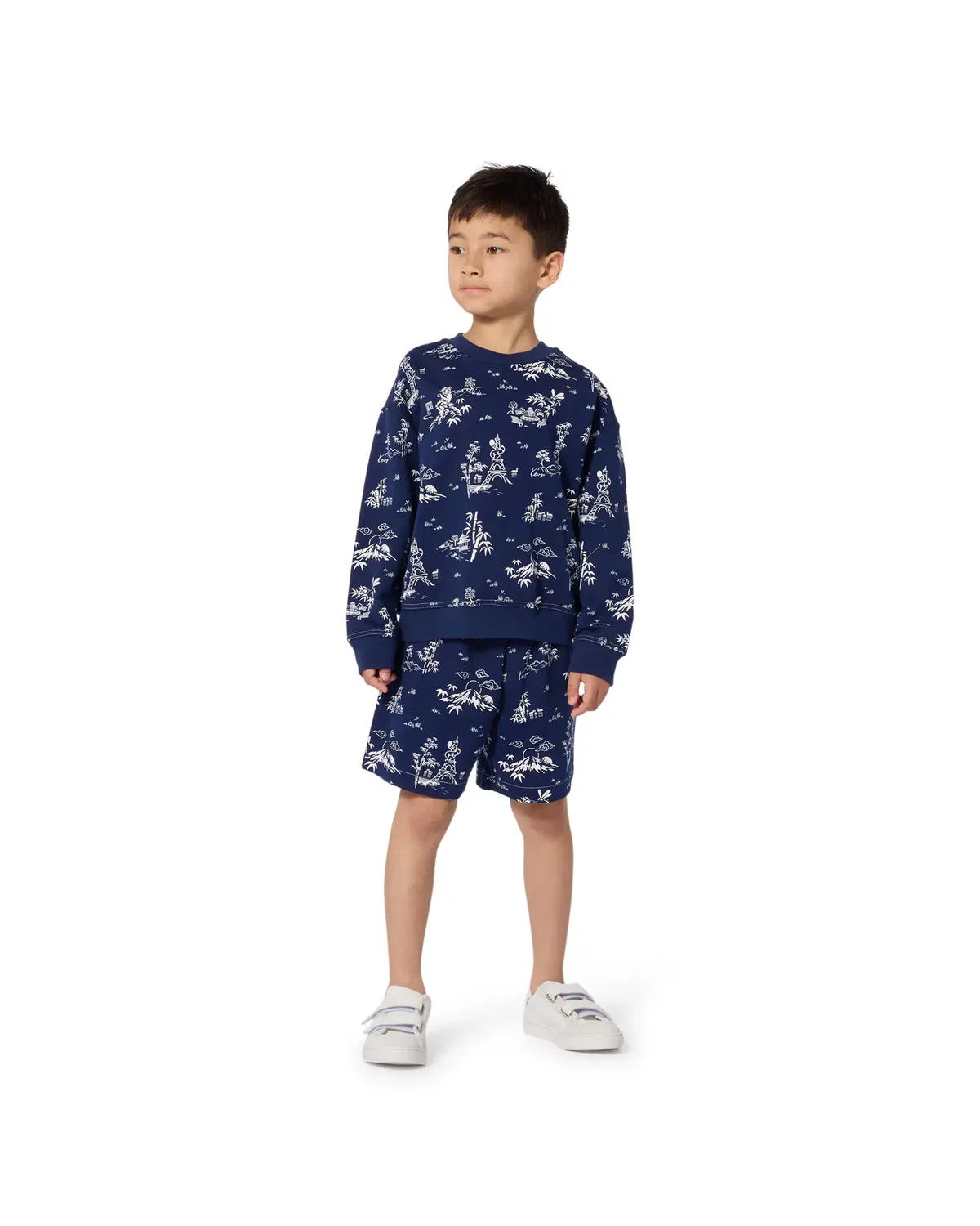 Детские шорты для мальчиков с принтом Kenzo Kids, Azul — фото 2
