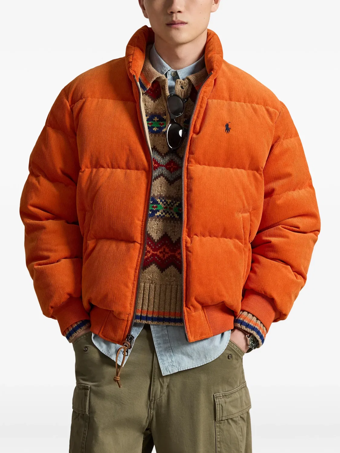 Утепленная вельветовая куртка Polo Ralph Lauren, оранжевый — фото 2