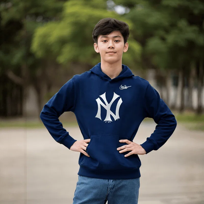 Детский свитшот с принтом New York Yankees Nike, New York Yankees Dark Blue — фото 4