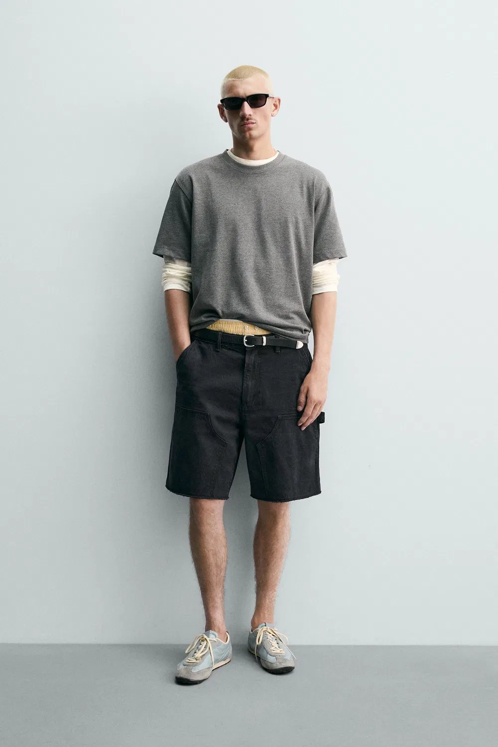 Свободные бермудские шорты для плотников ZARA, Black