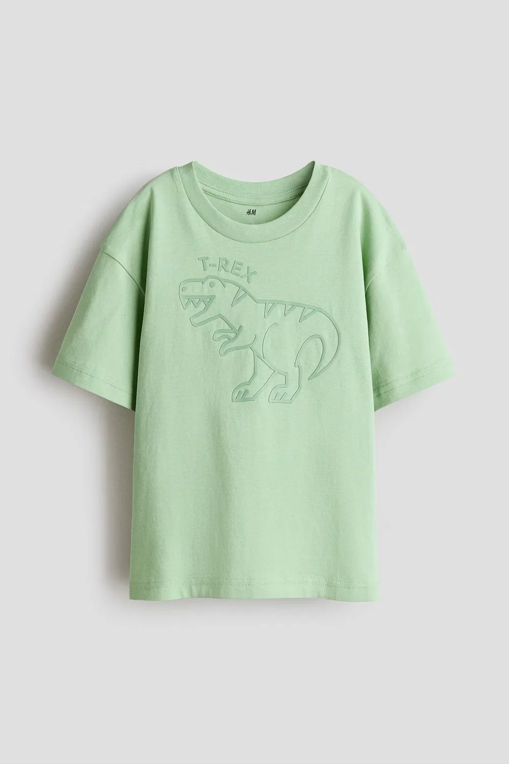 Хлопковая футболка с принтом H&M, Grün/T-Rex