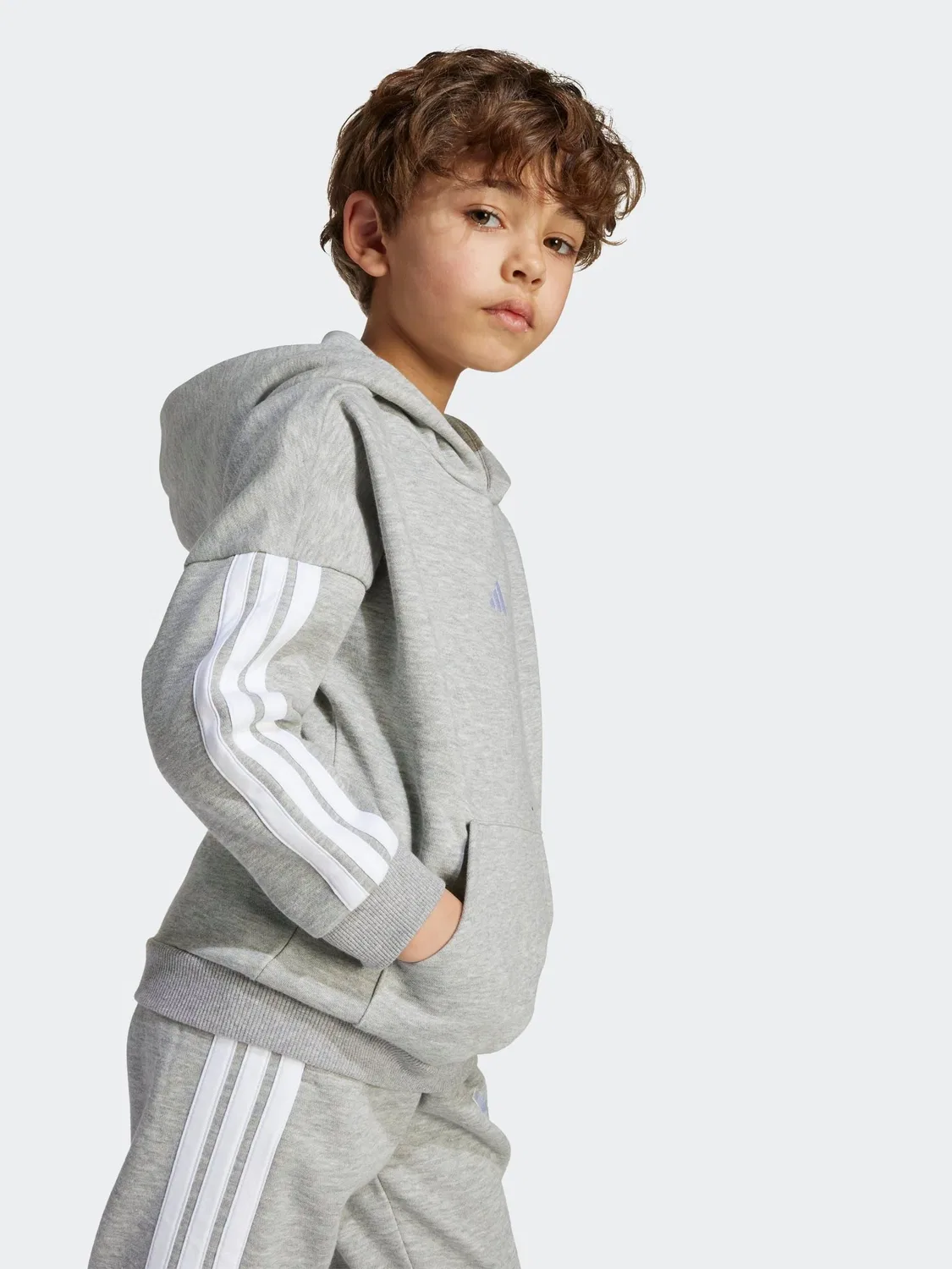 Спортивный костюм Essentials 3-Stripes adidas, серый — фото 4