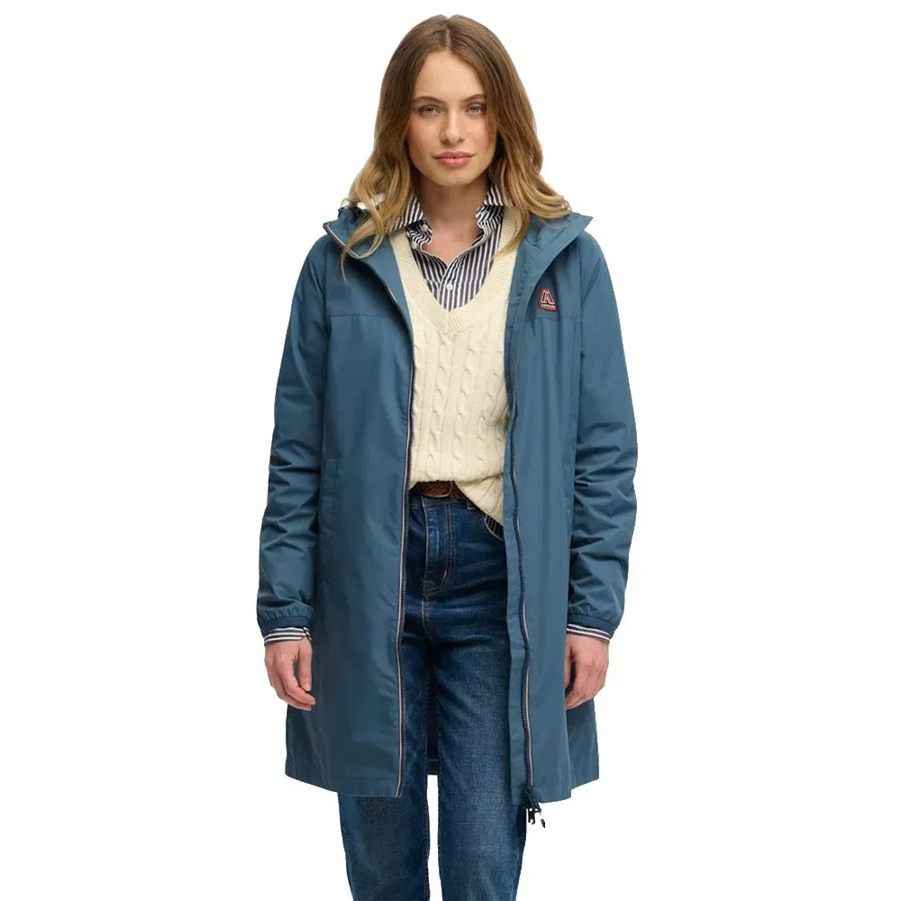 Ветровка Superdry Longline Tri Windbreaker, синий