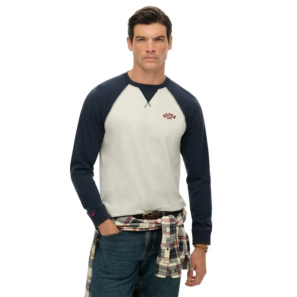Футболка с длинным рукавом Vintage Athletic Baseball Superdry, бежевый