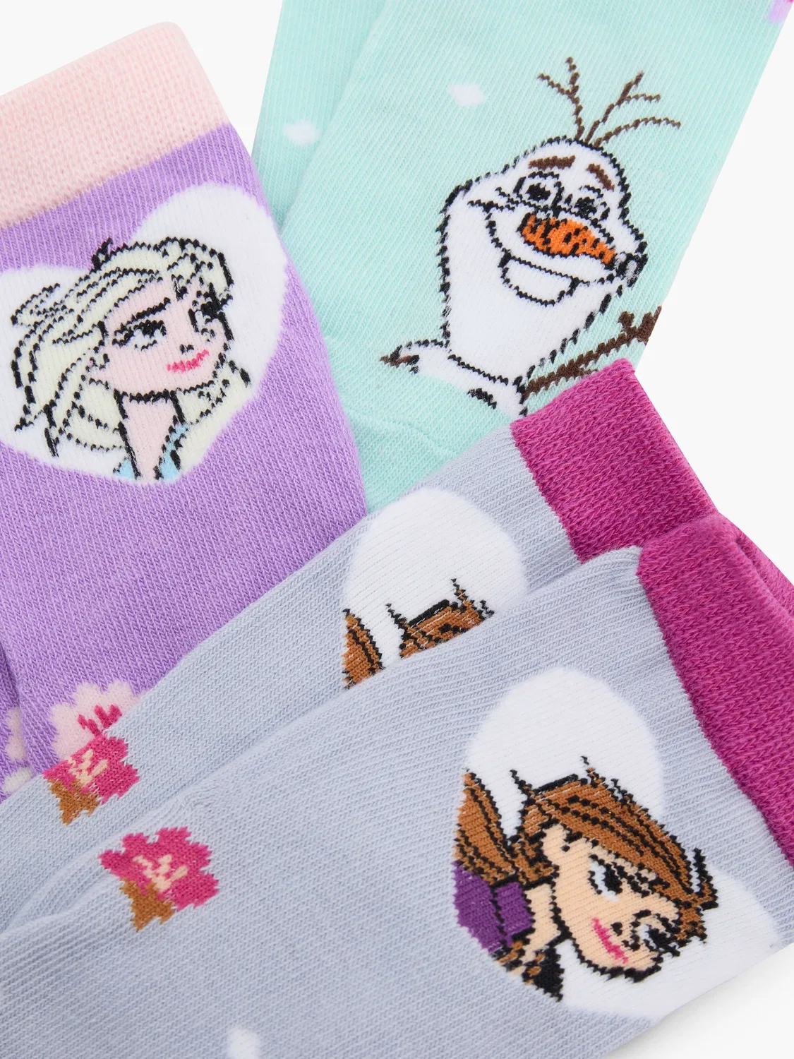Детские носки с принтом Frozen 3 шт. Disney Frozen, синий — фото 2