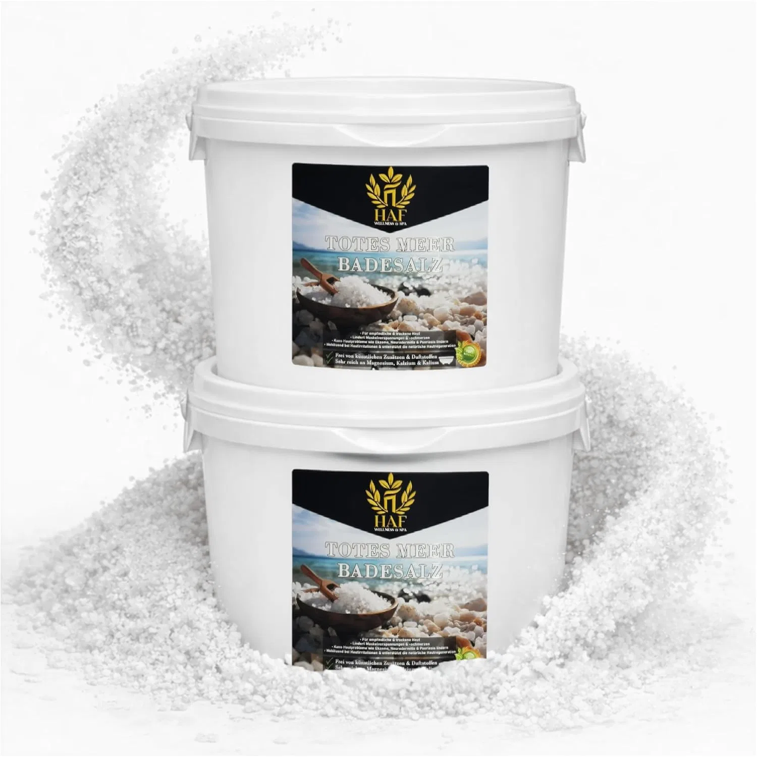 Соль для ванн HAF, 2 ведра по 5 кг, Мертвое море, Bucket