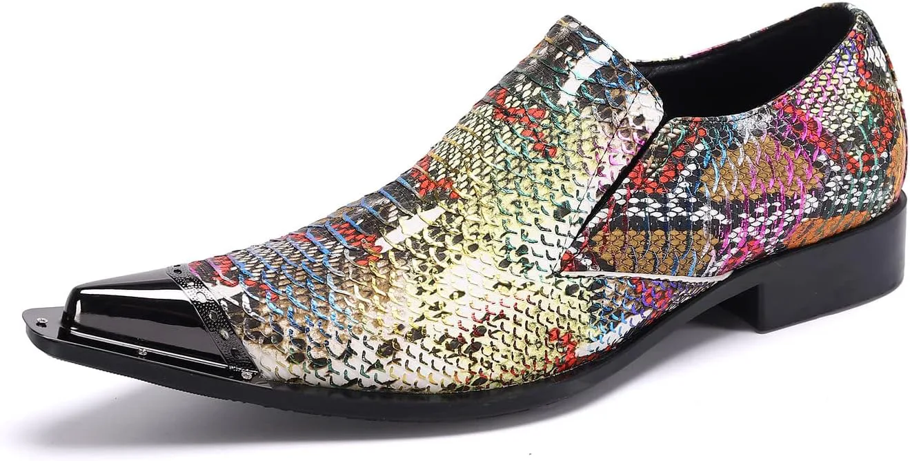 

Мужские лоферы Santimon слипоны, разноцветные, формальные, лакированные, с эффектом окрашивания, повседневные, дышащие, с металлическим носком, для вечеринки и свадьбы, мультиколор