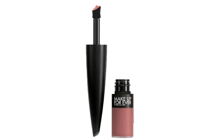 MAKE UP FOR EVER Цветной блокирующий флис туманно-черный тюбик блеск для губ велюр легко растушевывается стойкий тон 4,5 мл — фото 4