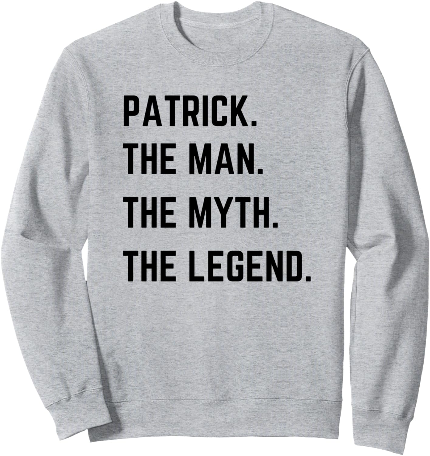 

Толстовка ко Дню отца с изображением Патрика, легендарного человека Personal The Man The Myth The Legend Mens Gifts, серый