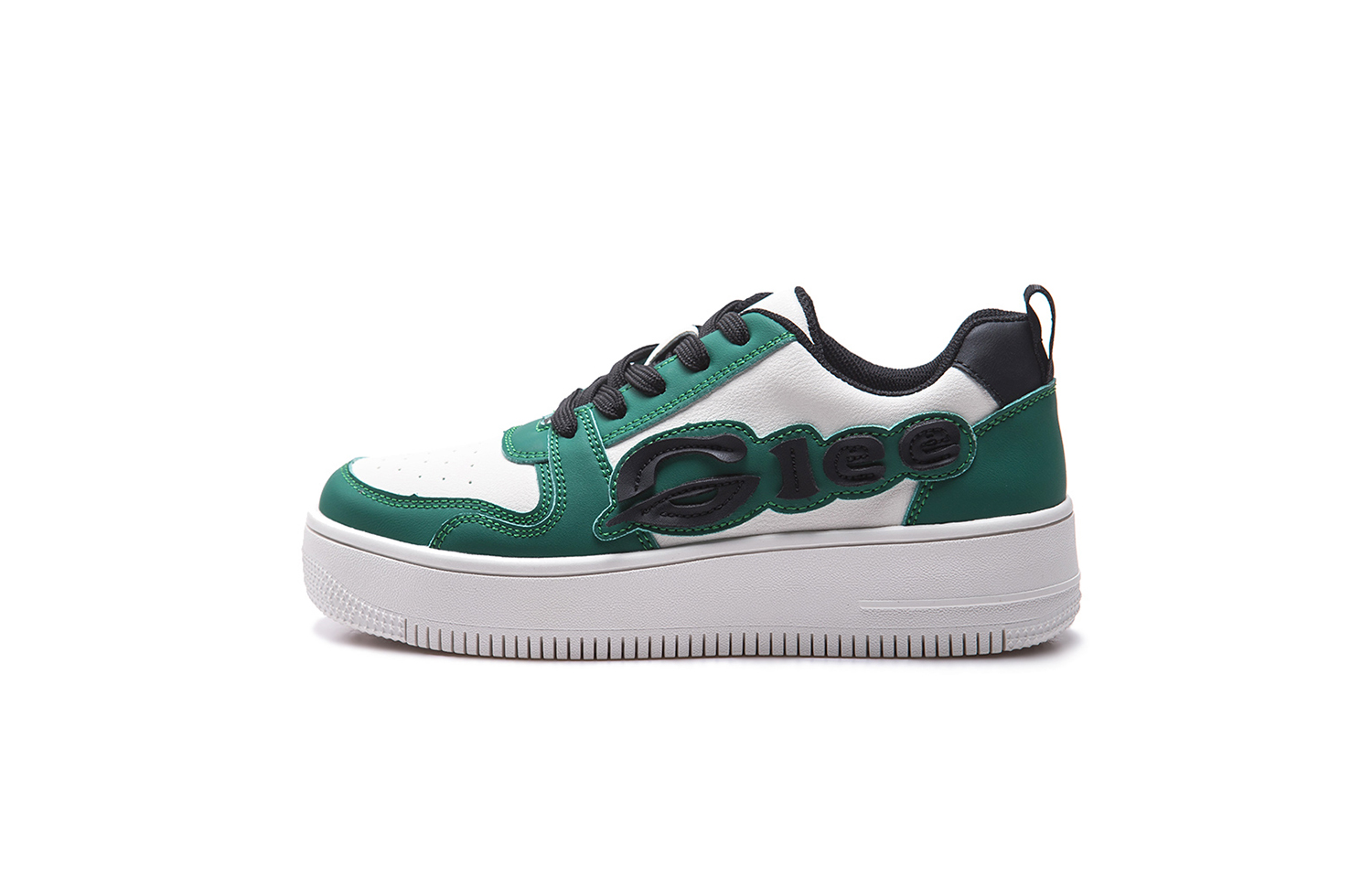 

GLEE VERGE Антискользящие износостойкие низкие скейтерские кроссовки унисекс черно-зеленые, цвет Black Green