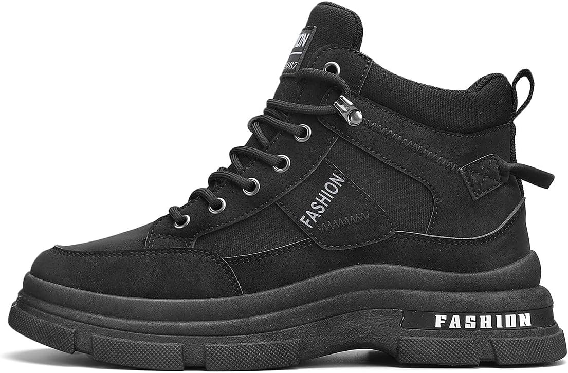 

Мужские высокие кроссовки MAUGELY для прогулок, дышащие, противоскользящие, мягкие, для активного отдыха и походов, черный