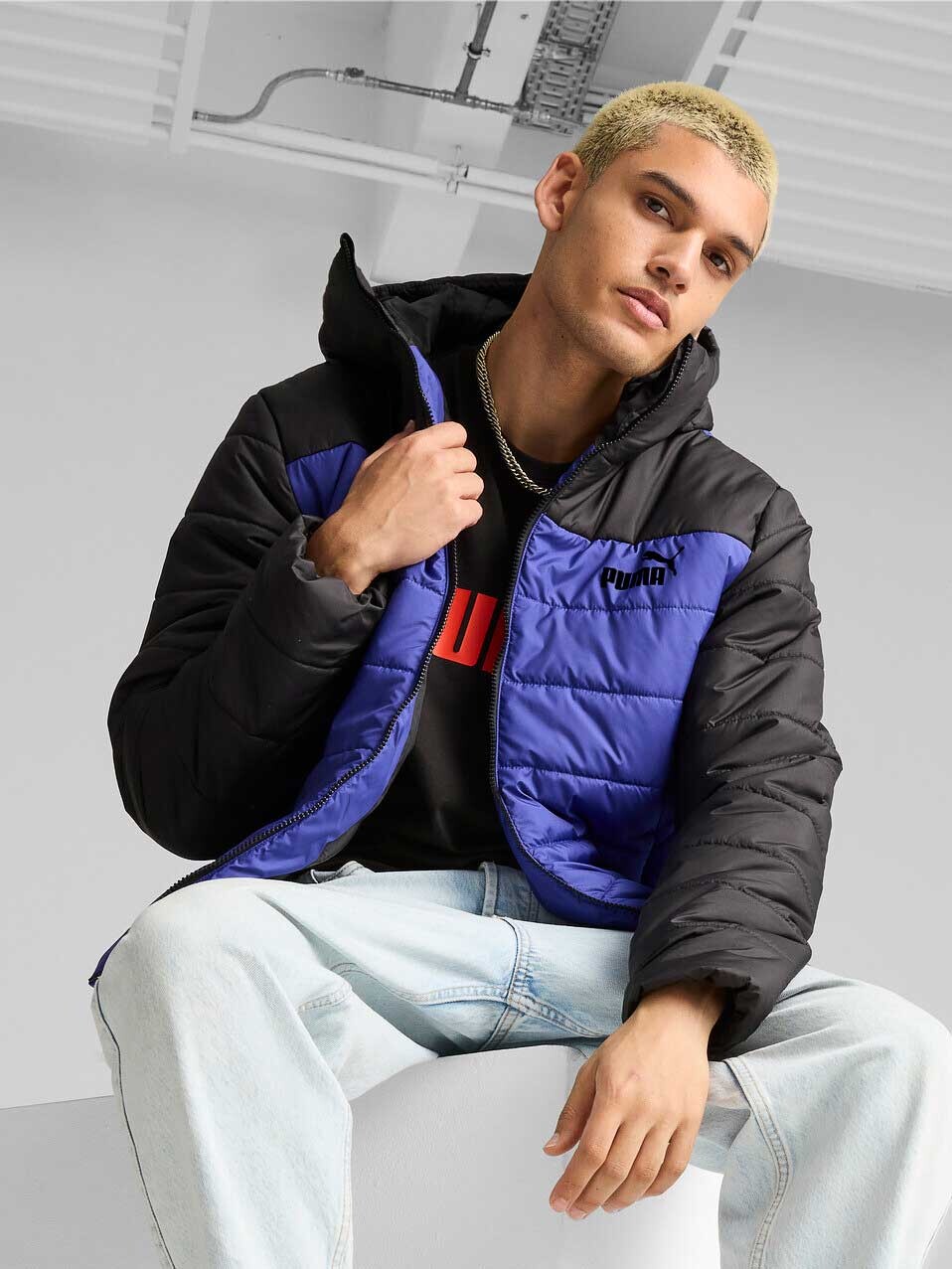 

Куртка Puma ESS Hooded Padded Jacket, синий