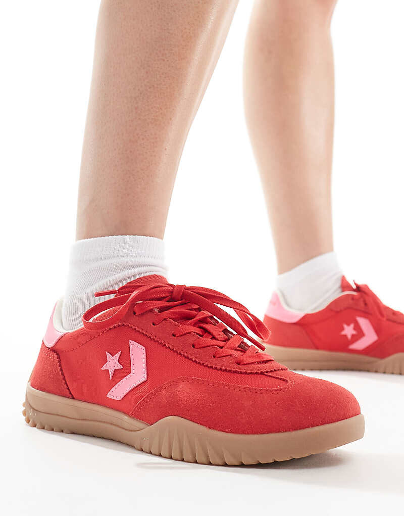 Красно-розовые кроссовки Converse Run Star — фото 3