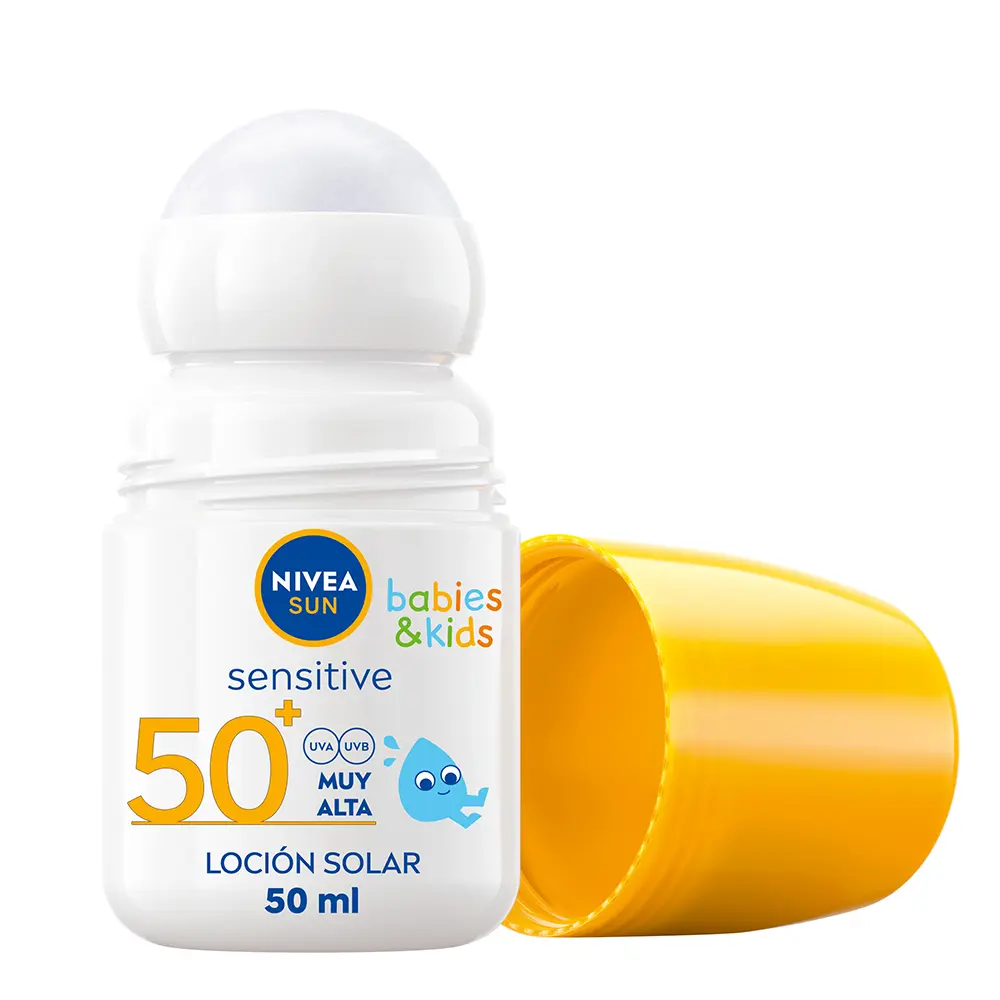 Солнцезащитный крем Sun babies&kids loción solar roll-on spf50+ Nivea, 50 мл. — фото 2