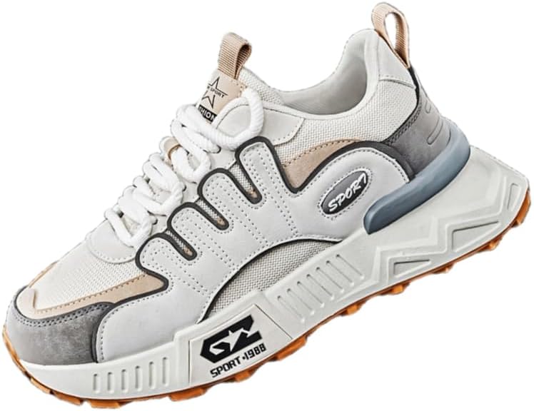 

Мужские удобные и легкие кроссовки на шнуровке из сетчатого материала для бега и всех сезонов, большого размера, для повседневной носки Hoalox, серый