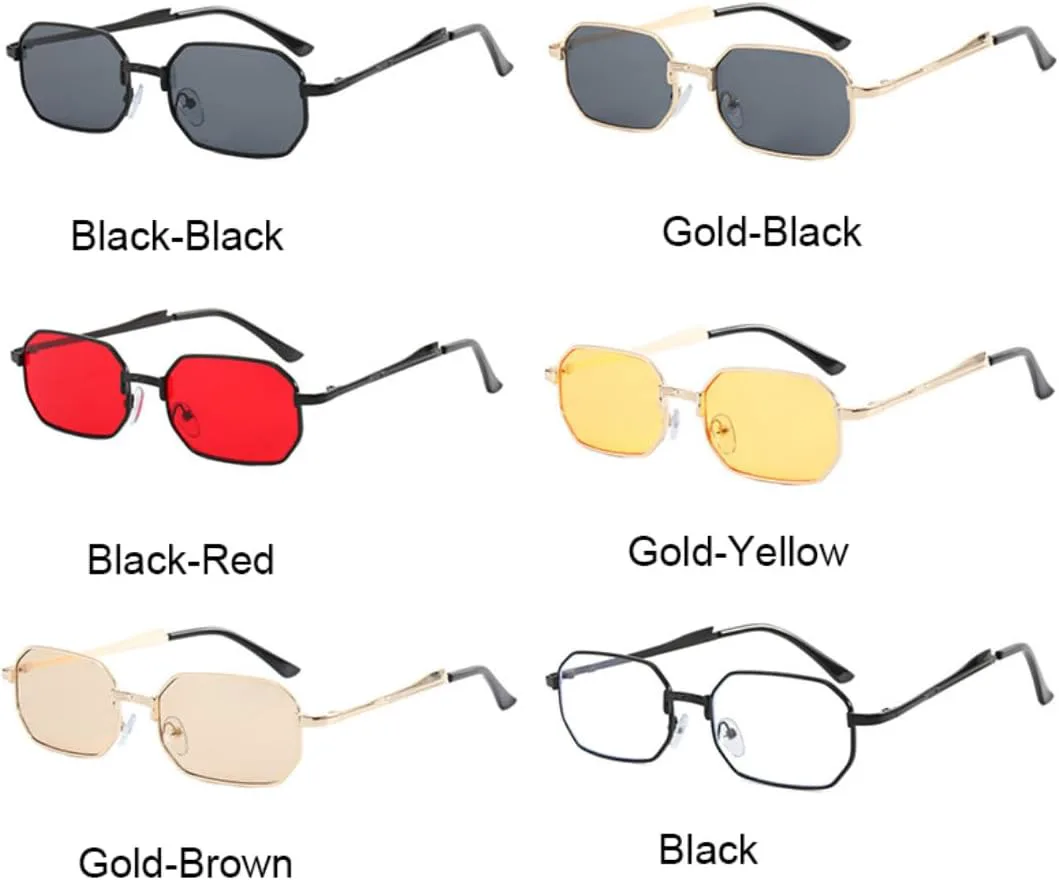 

Солнцезащитные очки с защитой UV400 | Металлическая панк-оправа, маленькая | для женщин и мужчин, для занятий спортом на открытом воздухе и вождения DSVIGF, Black