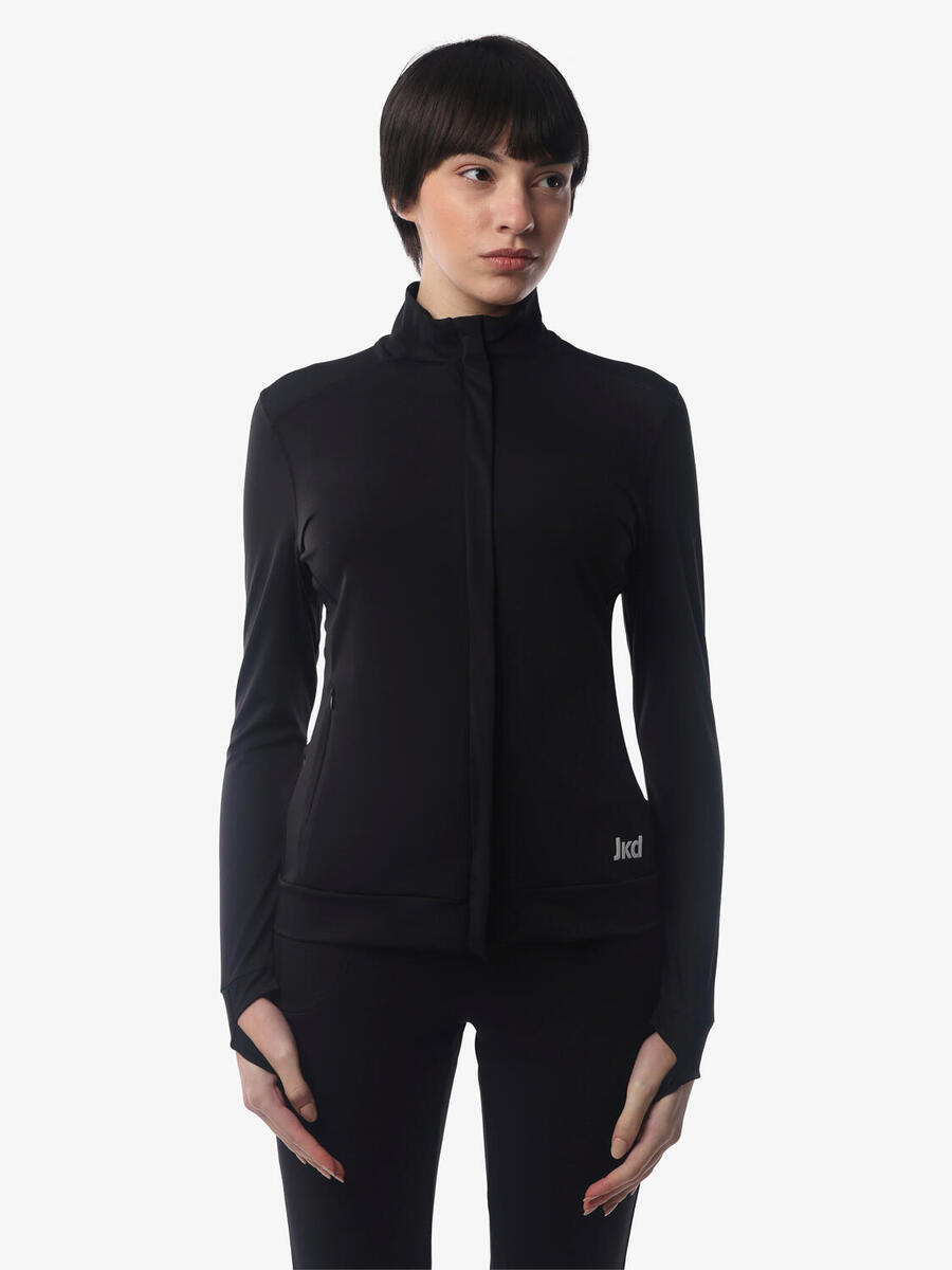 

JAKED черная женская толстовка из синтетического материала для фитнеса