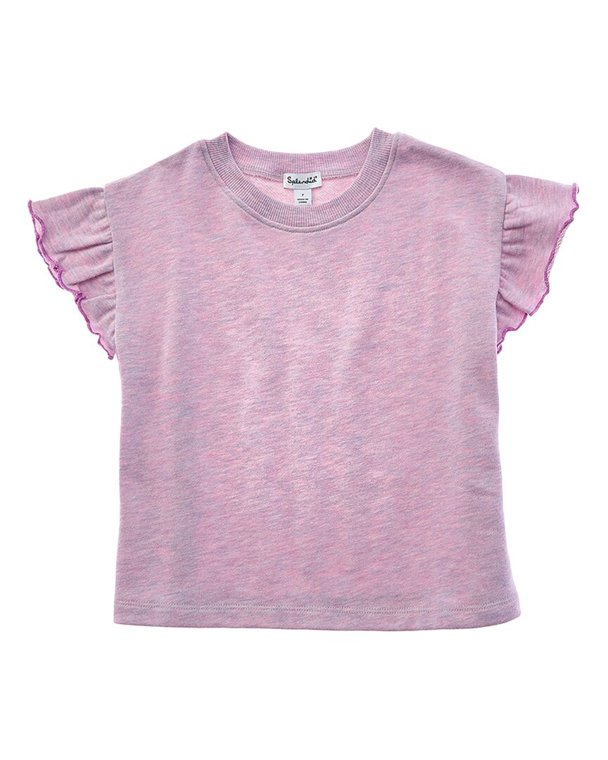 

Футболка с оборками Splendid Cotton Candy, фиолетовый