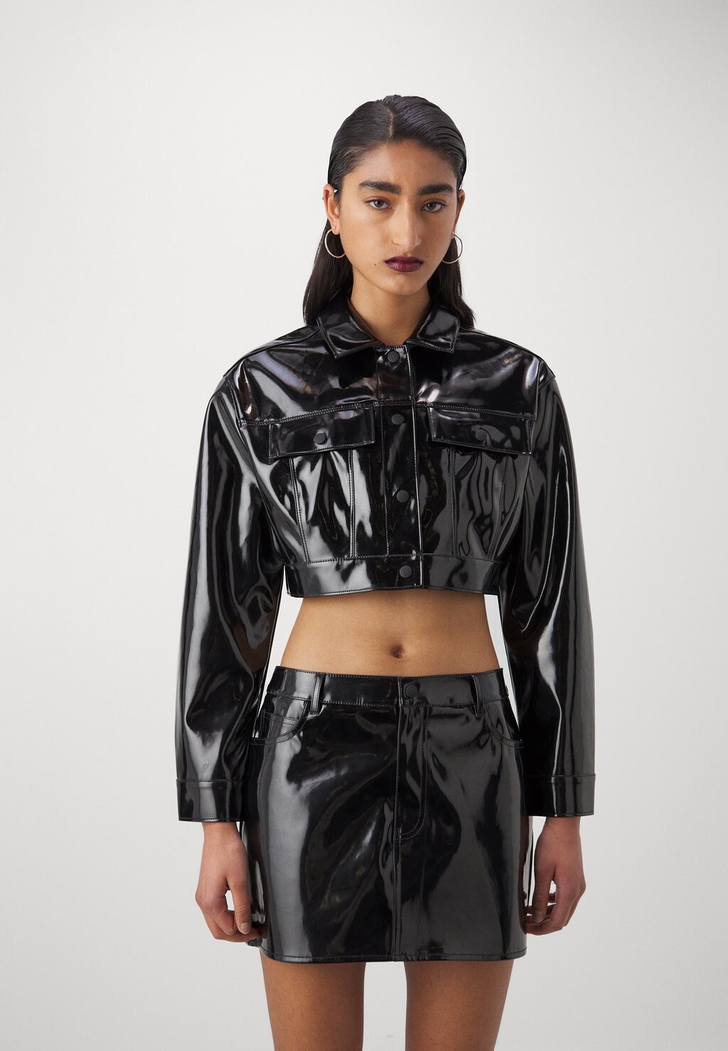 

Легкая куртка Exclusive Shiny Super Crop Trucker Calvin Klein Jeans, черный