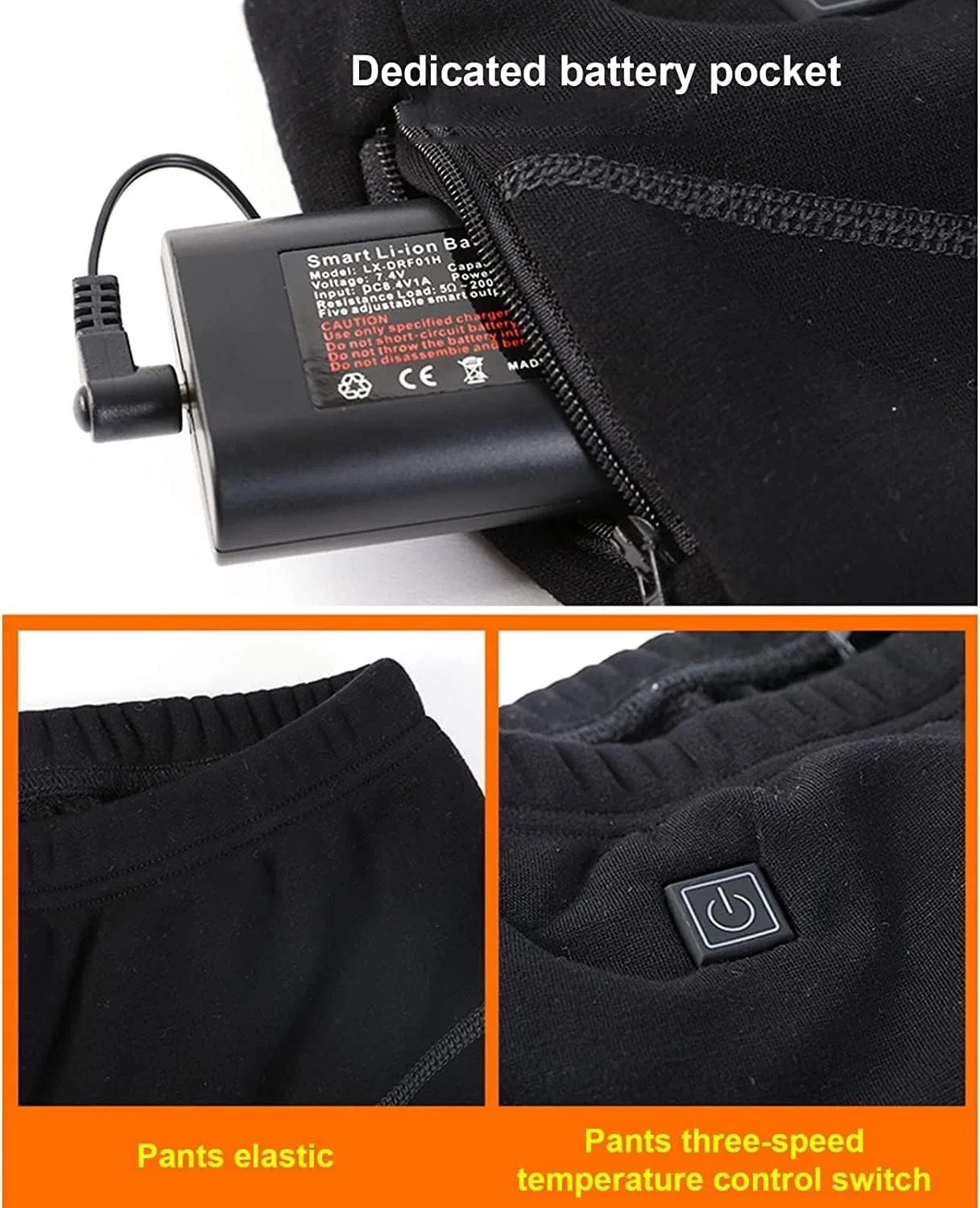 Термобелье с подогревом USB, Women Black — фото 4