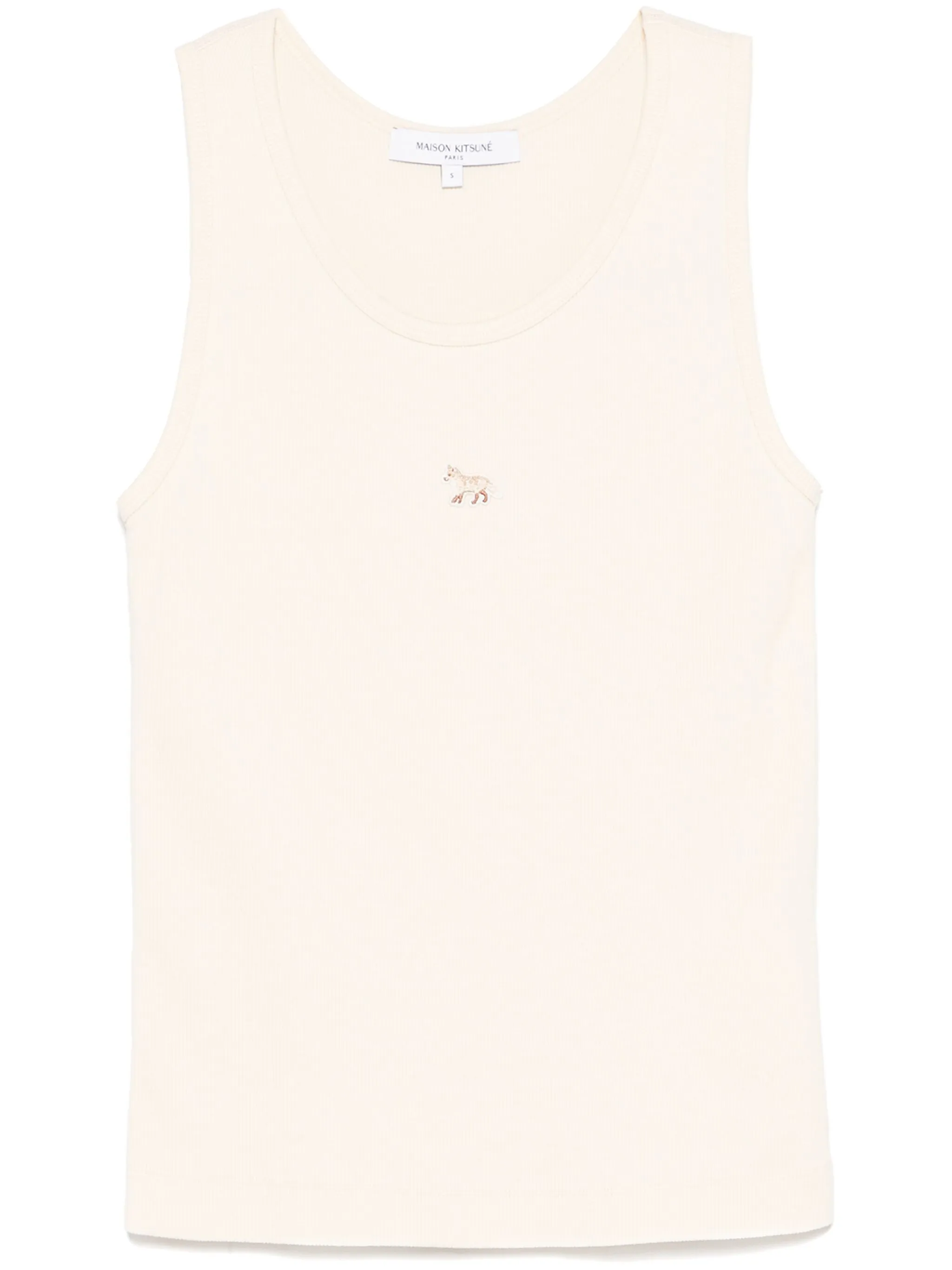 

Топ с нашивкой Baby Fox Maison Kitsuné, бежевый