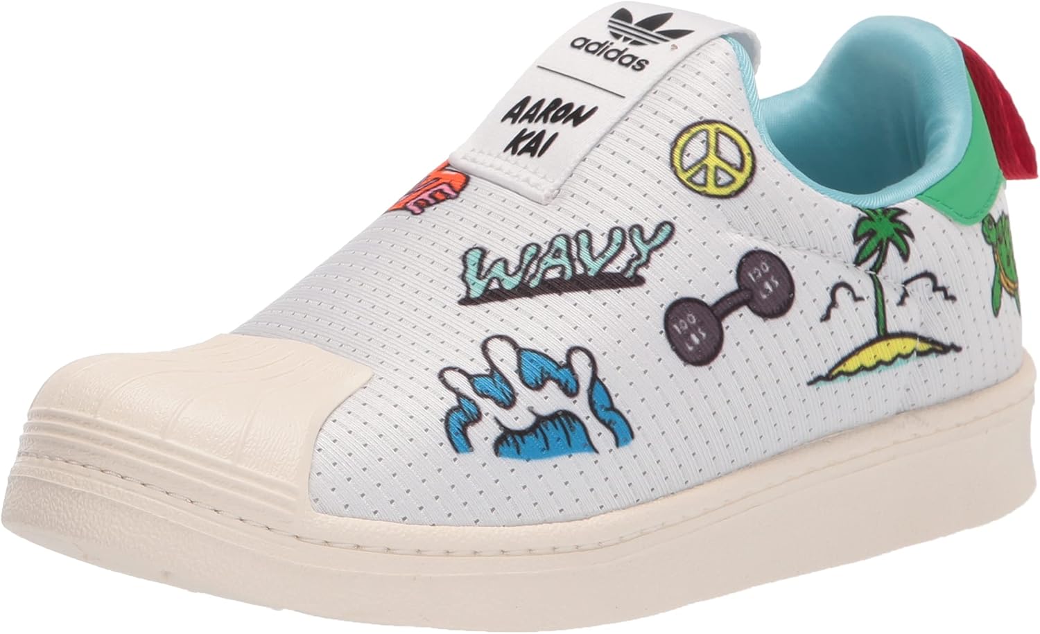 

Мужские кроссовки adidas Originals Superstar Classic низкие, белый/зеленый/алый