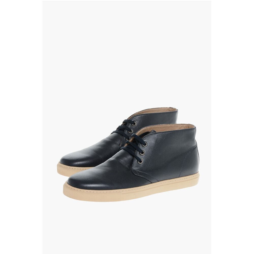 

CC COLLECTION Кожаные ботинки чукка с контрастной подошвой Corneliani, Blue