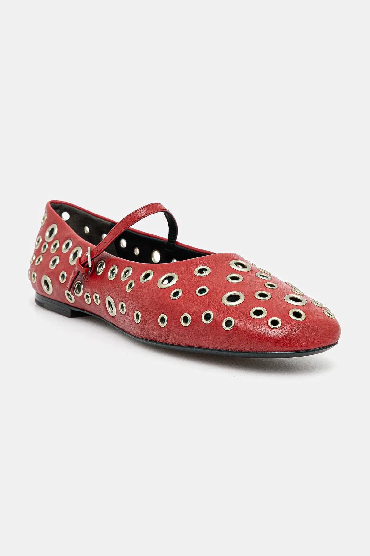 Кожаные балетки Eyelet Mary Jane Tory Burch, бордовый