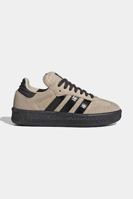 Кроссовки замшевые Samba XLG Adidas Originals, бежевый