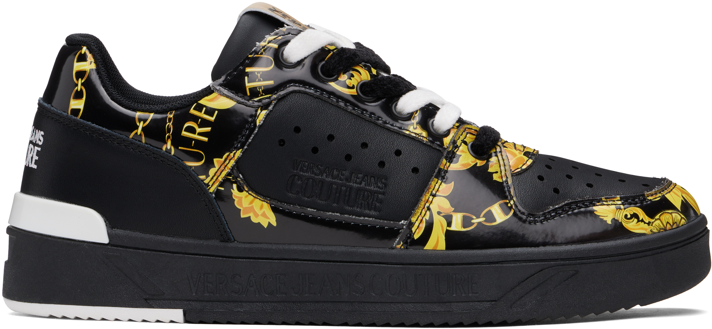 

Черные кутюрные кроссовки Starlight Logo Versace Jeans Couture