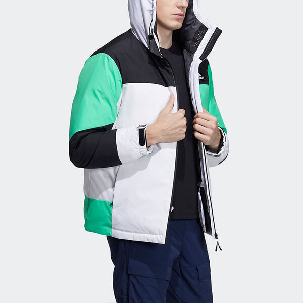 Пуховик adidas Snw Down Jkt Contrasting Colors Sports Down Jacket White, белый — фото 4