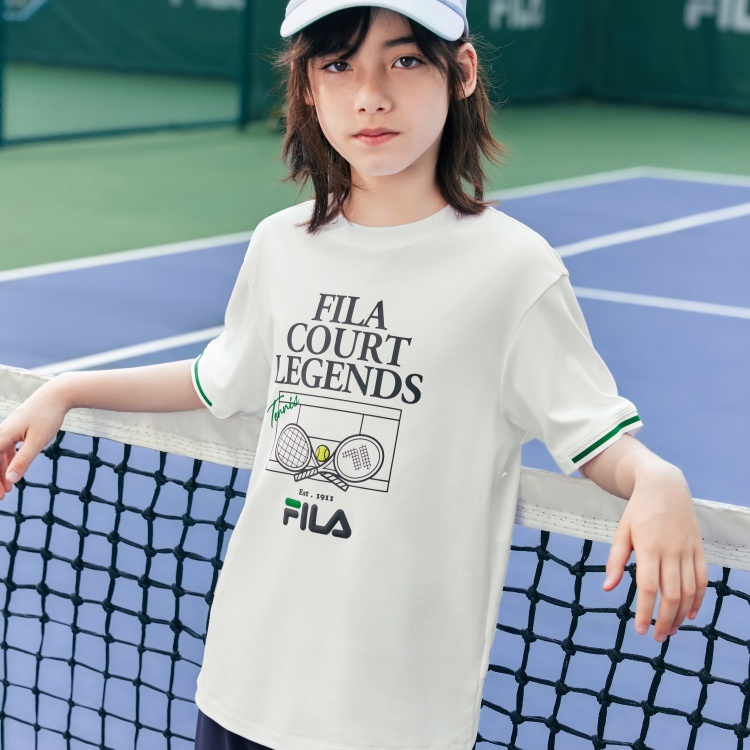 Футболка jade для подростков FILA KIDS, белый — фото 4