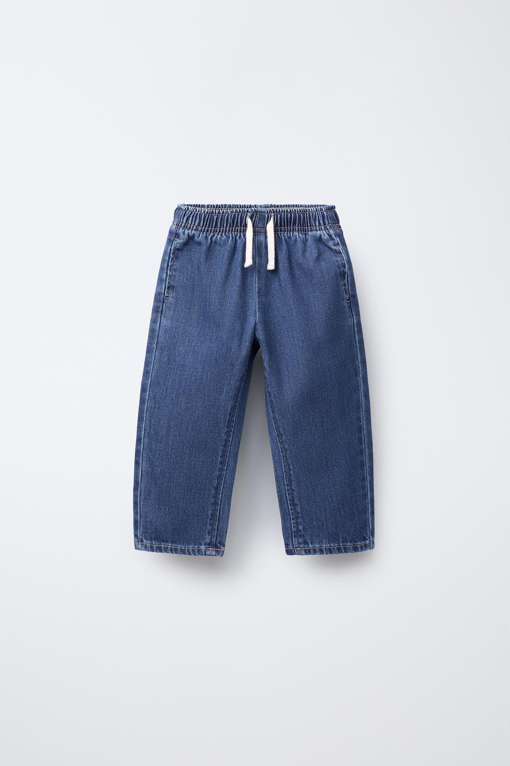 

Свободные брюки на завязках ZARA, синий