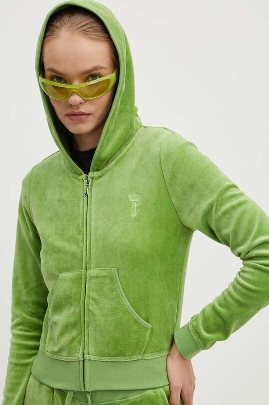 

Бархатный свитшот HERITAGE ROBYN HOODIE Juicy Couture, зеленый
