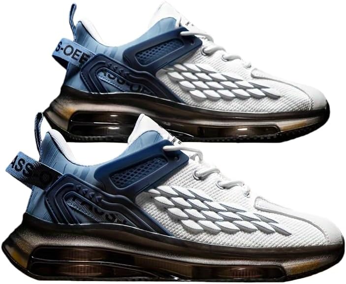 

Мужские повседневные и удобные легкие спортивные кроссовки, шнуровка, низкие мужские кеды с амортизацией Clolinde, белый/синий