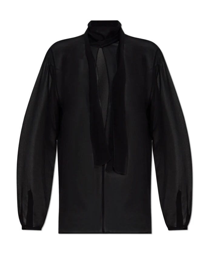 

Рубашка с галстуком Alaïa, черный