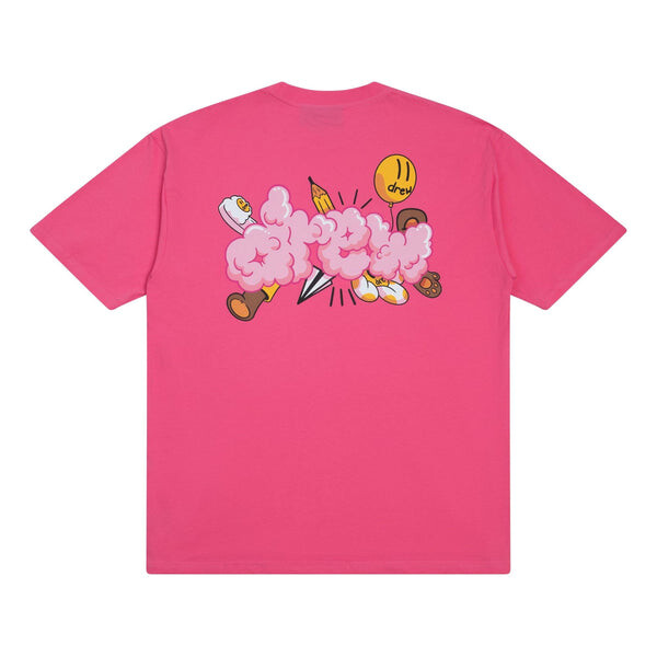 

Футболка doodle joy t-shirt 'hot pink' Drew House, розовый