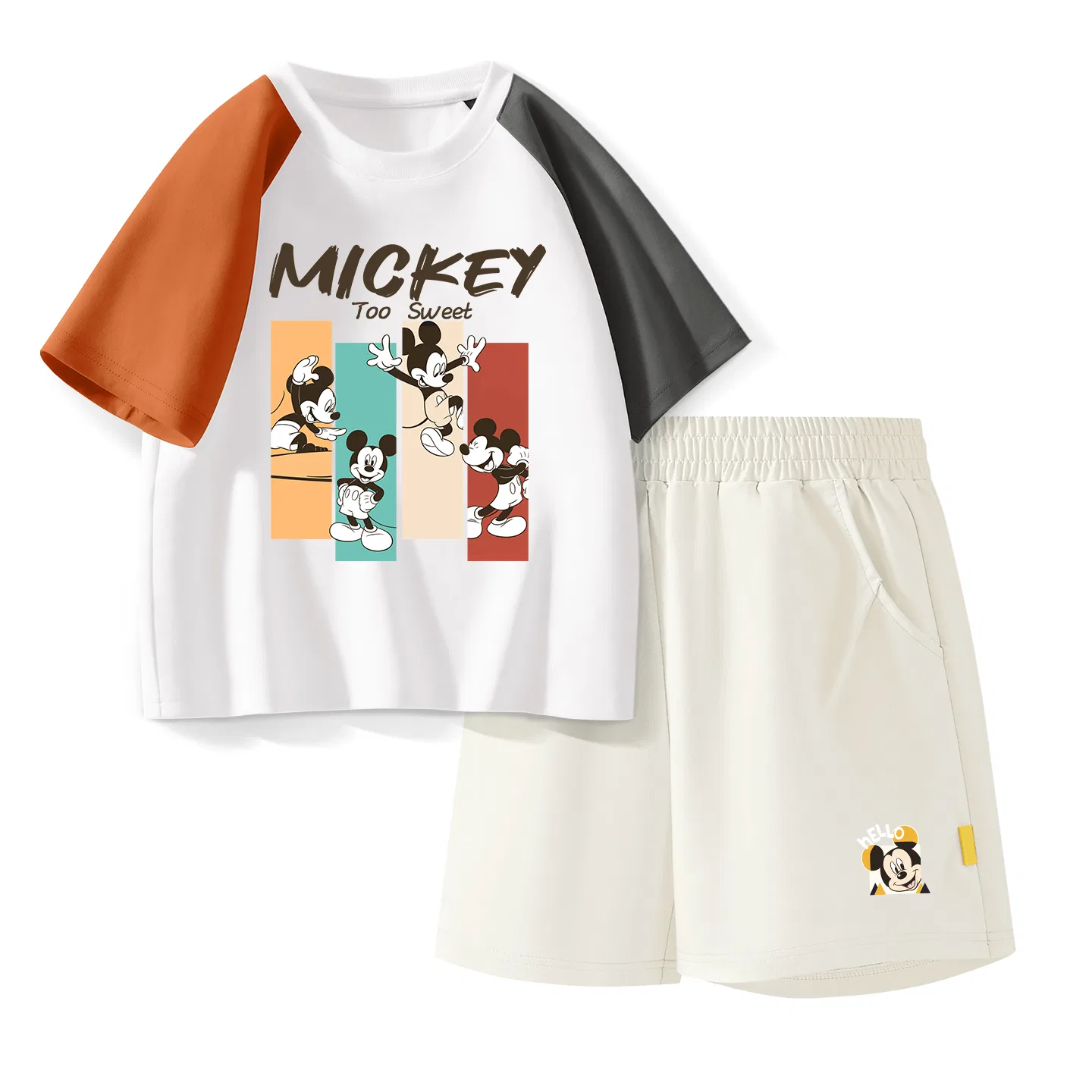 Детский спортивный костюм Casual Sportswear 2 Piece Set Disney, Di F Small Flower K Green Pink+Di F Small Flower K_Bottom Right Mist White — фото 3
