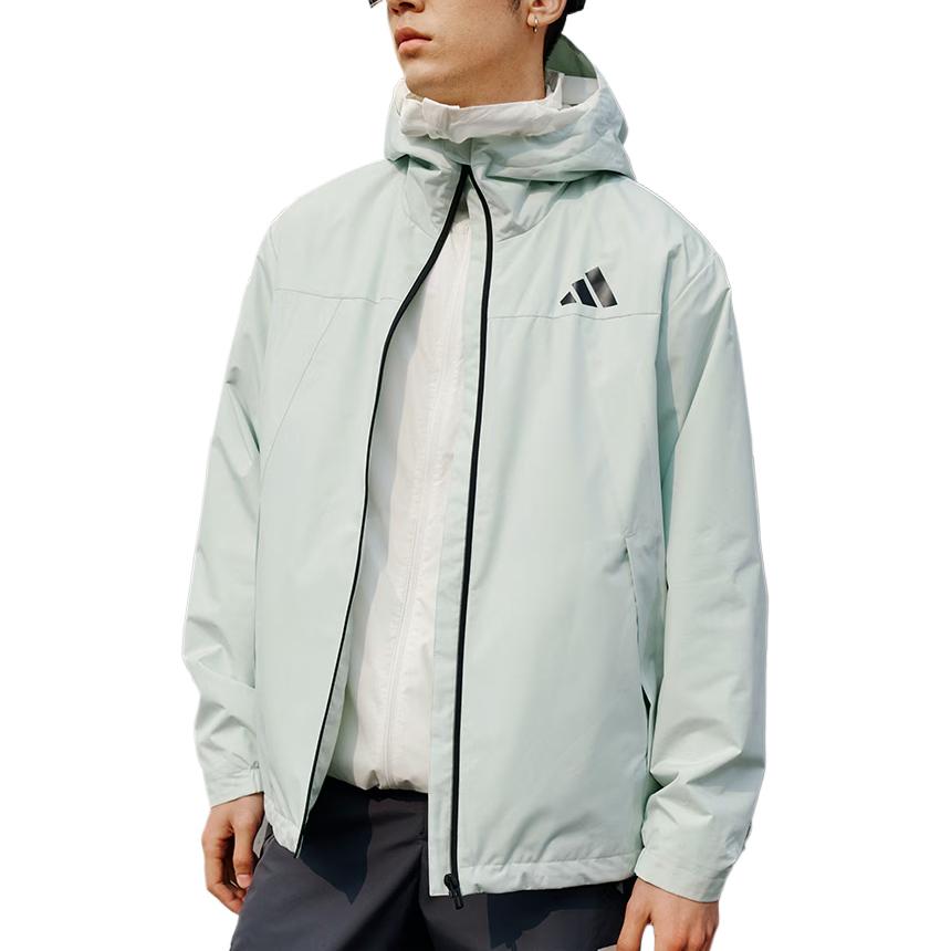 Adidas Тканая куртка унисекс льняная зеленая, Linen Green — фото 3