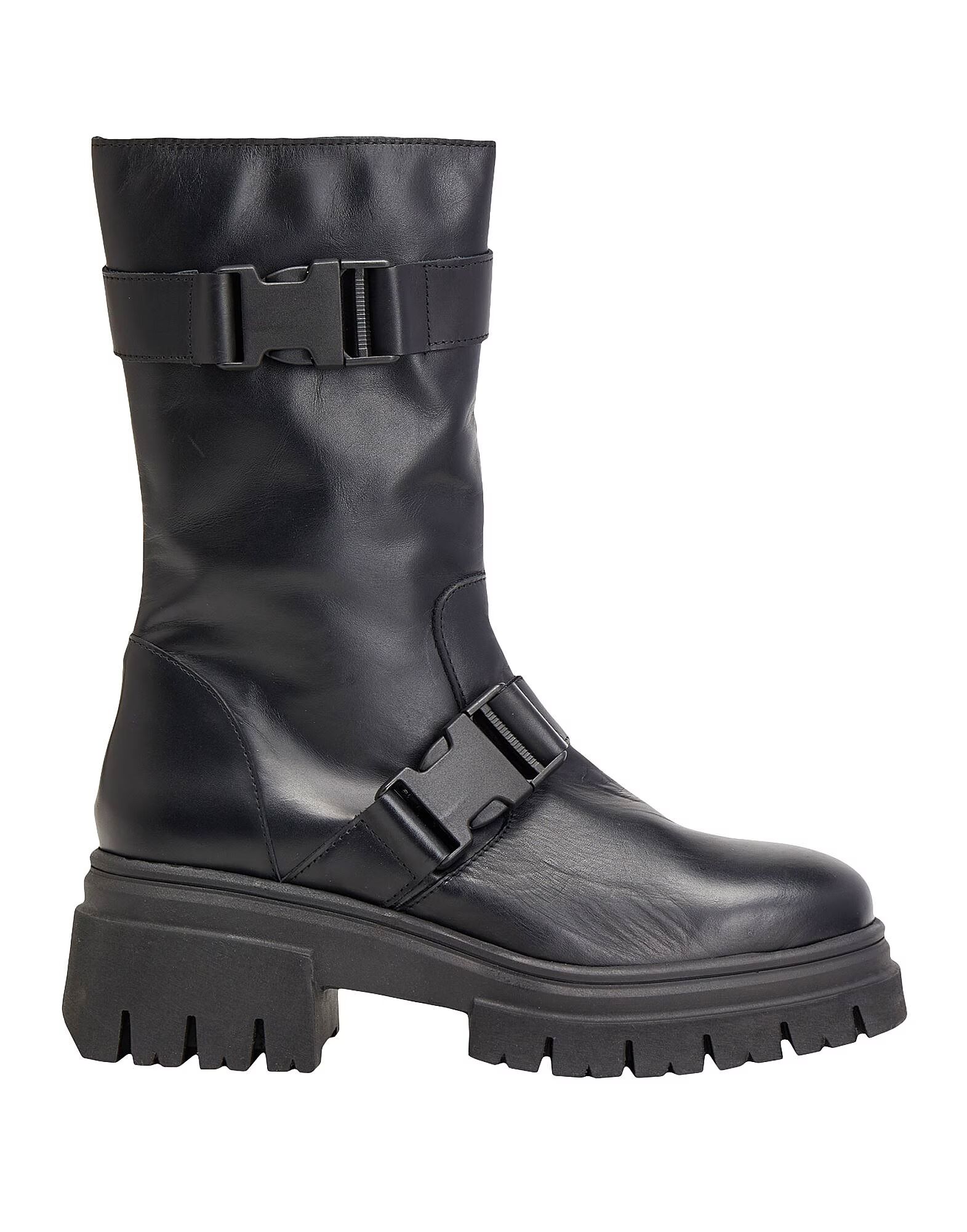 Ботильоны Leather Buckle Biker Boots 8 By Yoox, черный