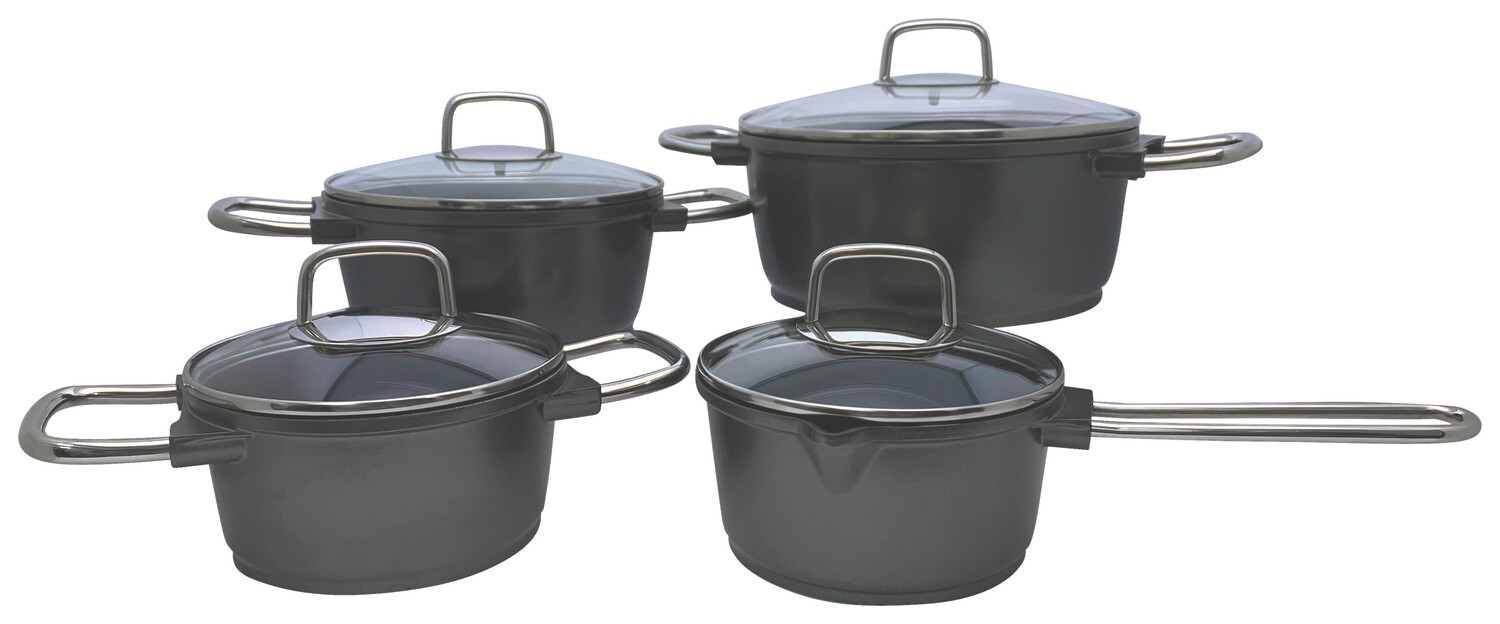 

Набор кастрюль cucina perfetta 4 шт Homeware Profession., серебряный